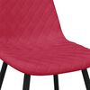vidaXL Sillas de comedor 6 unidades terciopelo rojo tinto
