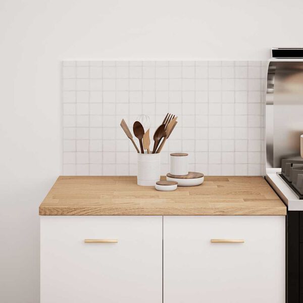 vidaXL Encimera de cocina rectangular madera maciza roble