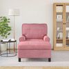vidaXL Sill&oacute;n reclinable con coj&iacute;n Rosa 91 x 157 x 91 cm Terciopelo