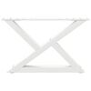 vidaXL Patas para mesa de centro (2 unidades), color blanco, 50 x (30-31,3) cm, acero
