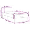 vidaXL Estructura cama otomana colch&oacute;n tela marr&oacute;n oscuro 80x200cm
