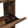 vidaXL Mueble zapatero y espejo 5 niveles roble ahumado 63x17x169,5 cm