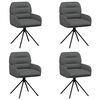 vidaXL Sillas de comedor giratorias 4 uds. Cuero sint&eacute;tico Gris