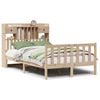 vidaXL Cama con estanter&iacute;a sin colch&oacute;n madera maciza de pino 135x190cm