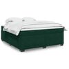 vidaXL Cama box spring con colch&oacute;n terciopelo verde oscuro 180x200 cm