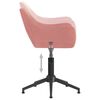 vidaXL Sillas de comedor giratorias 4 unidades de terciopelo rosa