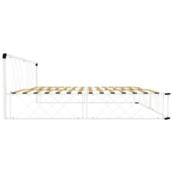 vidaXL Estructura de cama de metal blanco 180x200 cm