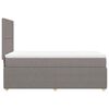 vidaXL Cama box spring con colch&oacute;n tela gris taupe 80x200 cm