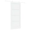 vidaXL Puerta Corredera 93 x 211 cm Madera de ingenier&iacute;a Blanco