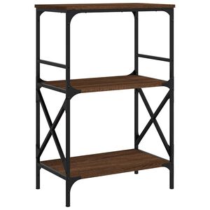 vidaXL Librer&iacute;a 3 estantes madera ingenier&iacute;a roble marr&oacute;n 59x35x90,5cm