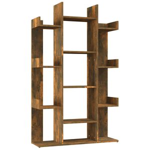 vidaXL Estanter&iacute;a de madera contrachapada roble ahumado 86x25,5x140 cm