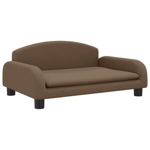 vidaXL Cama para perros de tela marr&oacute;n 70x45x30 cm