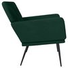 vidaXL Banco de terciopelo verde oscuro 108x79x79 cm