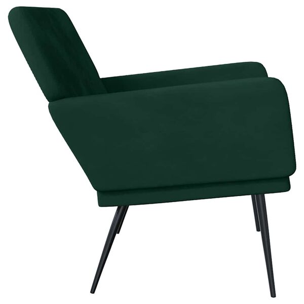 vidaXL Banco de terciopelo verde oscuro 108x79x79 cm