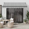 vidaXL Toldo retr&aacute;ctil aluminio y tela gris antracita y blanco 3x2,5 m