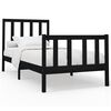 vidaXL Estructura de cama madera maciza de pino negro 100x200 cm