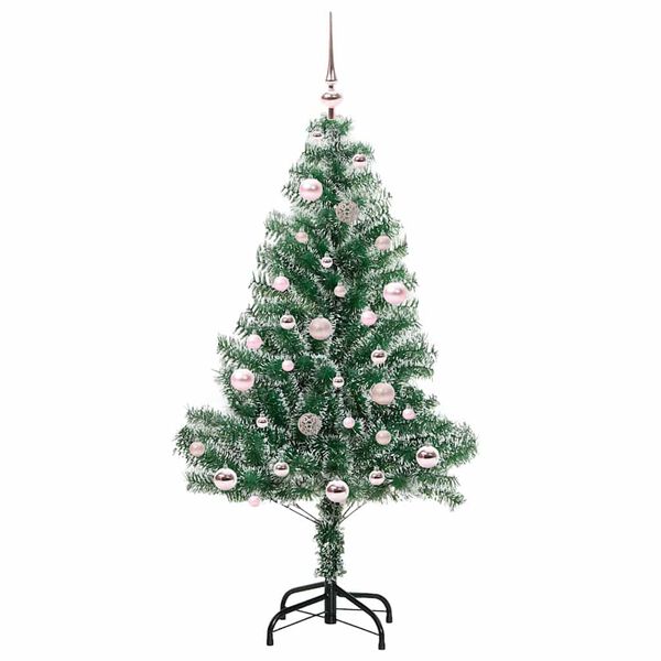 vidaXL &Aacute;rbol de Navidad Artificial Nevado con Luz LED Verde y 150 cm