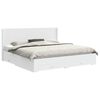 vidaXL Estructura de cama con almacenamiento y cabecero Blanco