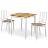 vidaXL Juego de muebles de comedor 3 piezas MDF blanco