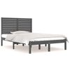 vidaXL Estructura de cama doble peque&ntilde;a madera maciza gris 120x190 cm