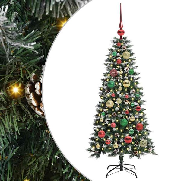 vidaXL Árbol de Navidad artificial con 150 LED Verde 55 x 55 x 120 cm