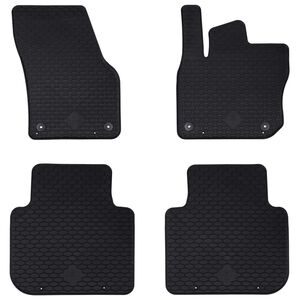 vidaXL Alfombrilla de Coche 4 pcs Negro &Scaron;koda KODIAQ TDI Goma
