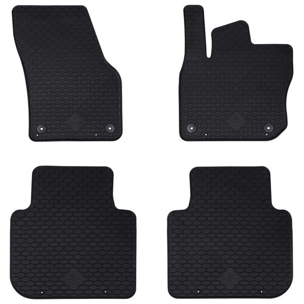 vidaXL Alfombrilla de Coche 4 pcs Negro &Scaron;koda KODIAQ TDI Goma