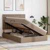 vidaXL Cama con almacenamiento Capuchino 140 x 200 cm Cuero sint&eacute;tico
