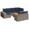 vidaXL Set de sof&aacute;s de jard&iacute;n 11 pzas y cojines rat&aacute;n sint&eacute;tico gris