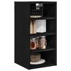 vidaXL Mueble colgante con estante Riga Roble negro 30 x 29,5 x 60 cm