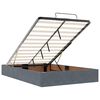 vidaXL Estructura de cama otomana colchones terciopelo gris oscuro