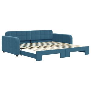 vidaXL Sof&aacute; cama nido terciopelo azul 100x200 cm
