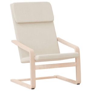 vidaXL Sill&oacute;n de relax de tela color crema