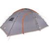 vidaXL Tienda de campa&ntilde;a para 8 personas impermeable gris y naranja