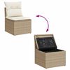 vidaXL Set sof&aacute;s jard&iacute;n y cojines 11 pzas rat&aacute;n sint&eacute;tico acacia beige