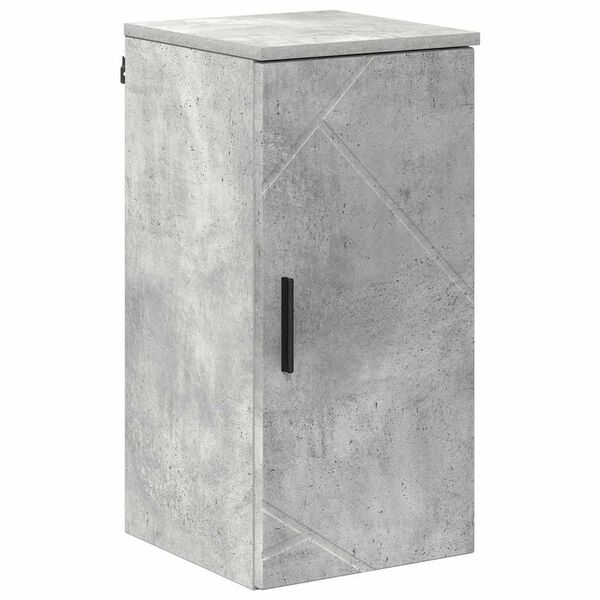 vidaXL Gabinete de Ba&ntilde;o con puerta Gris Concreto 30 x 31,5 x 61 cm