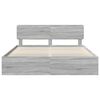 vidaXL Estructura de cama con cabecera Gris Sonoma 180 x 200 cm