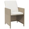 vidaXL Set comedor de jardín 5 pzas con cojines ratán sintético beige
