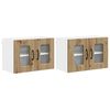 vidaXL Panel de lavaplatos Kalmar 2 pcs Roble artisan