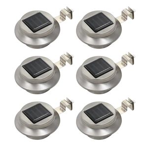 vidaXL L&aacute;mparas solares de exterior LED redondas 6 uds 12 cm blanco