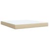 vidaXL Cama box spring con colch&oacute;n tela color crema 180x200 cm