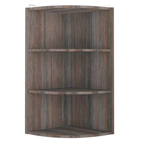 vidaXL Estanter&iacute;a esquina pared madera ingenier&iacute;a gris y roble Sonoma