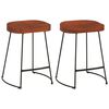 vidaXL Taburetes de bar Gavin 2 uds madera mango maciza 45x38x53 cm