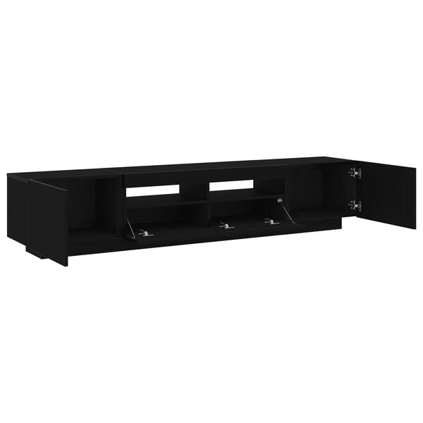 vidaXL Conjunto de mueble de TV 2 pcs Negro 200 x 35 x 40 cm