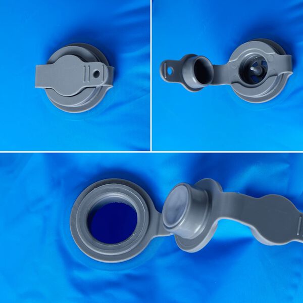 vidaXL Colch&oacute;n de camping inflable con almohada 1 persona azul