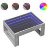 vidaXL Mesa de centro con Infinity LED gris Sonoma 70x53x30 cm