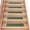 vidaXL Felpudos autoadhesivos para escaleras, 15 unidades, 76 x 20 cm, rectangulares, verdes