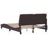 vidaXL Estructura de cama sin colch&oacute;n tela marr&oacute;n oscuro 140x190 cm