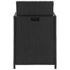 vidaXL Set comedor de jard&iacute;n 5 piezas y cojines rat&aacute;n sint&eacute;tico negro