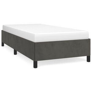 vidaXL Estructura de cama sin colch&oacute;n terciopelo gris oscuro 90x190 cm